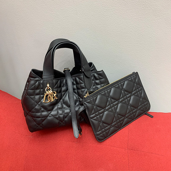 dior toujours small oversized cannage quilted calfskin tote bag